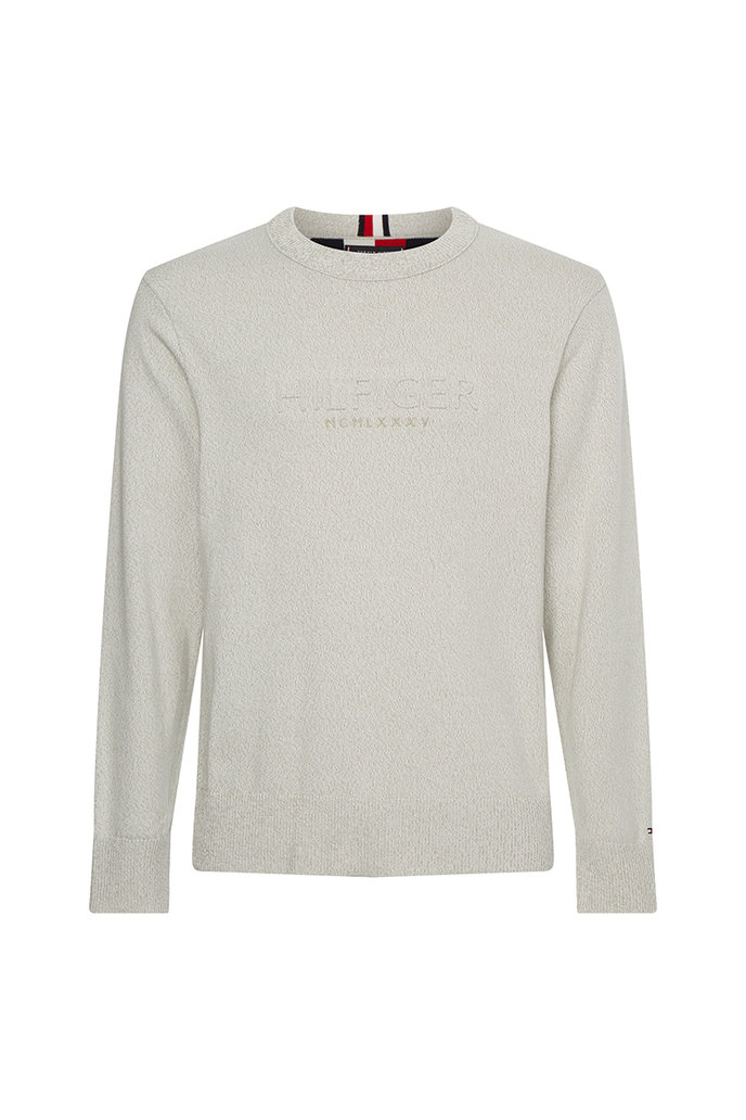 EMBOSSED GRAPHIC SWEATER sivý