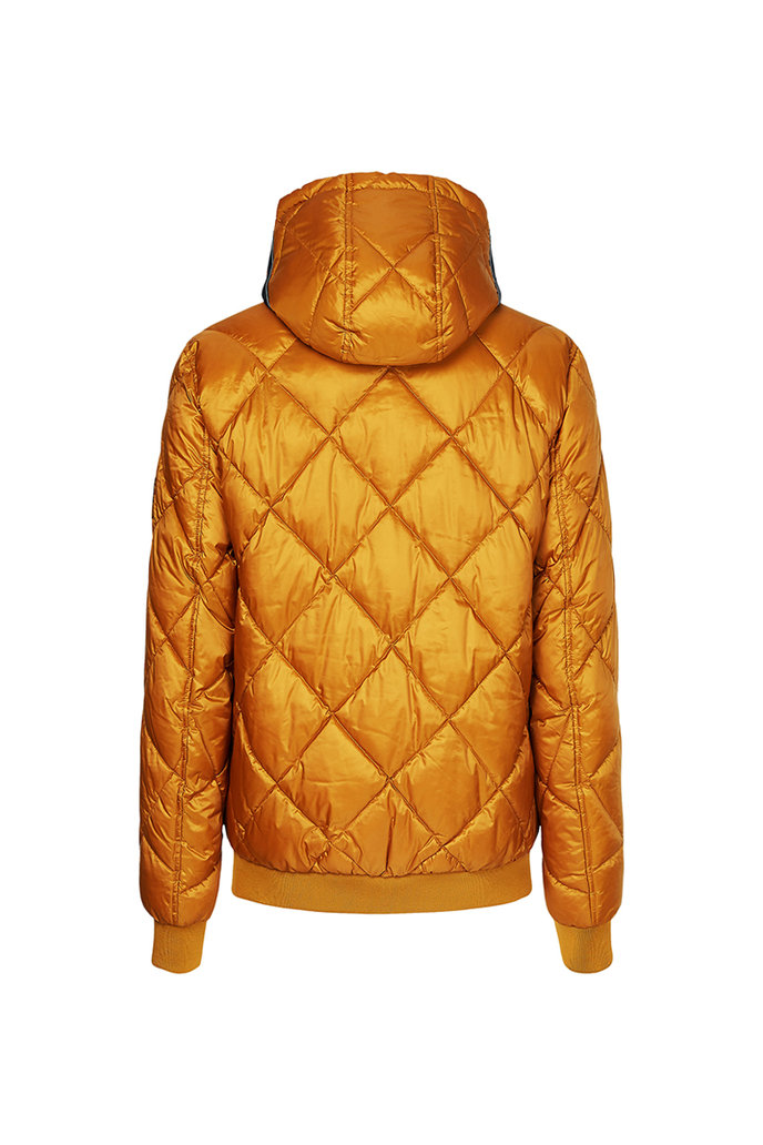 Tommy Hilfiger DIAMOND QUILTED HOODED JACKET žltá