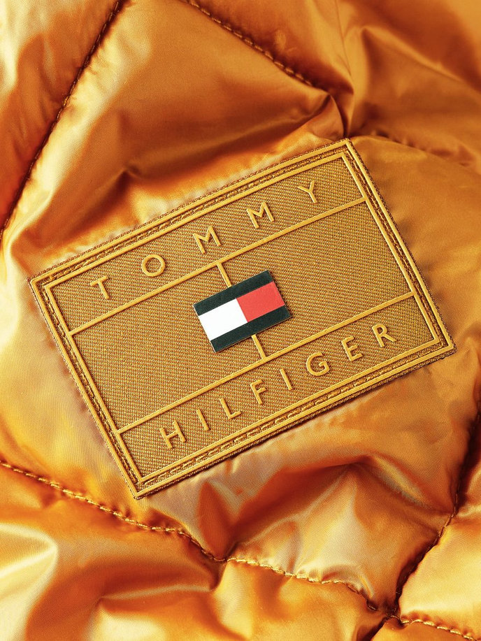 Tommy Hilfiger DIAMOND QUILTED HOODED JACKET žltá