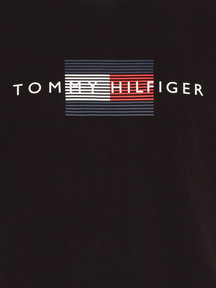 Tommy Hilfiger LINES HILFIGER TEE čierne