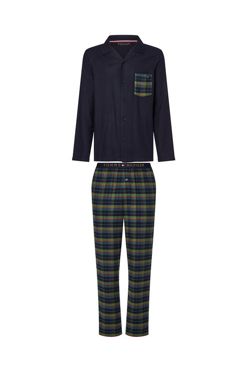 Pyžamo - LS PANT FLANNEL SHIRT SET vzorované