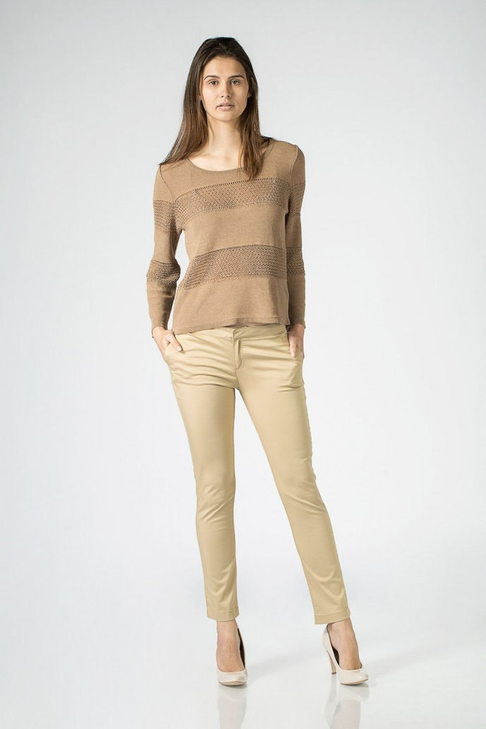 TOMMY HILFIGER SILVANA T8 SKINNY CHINO hnedé