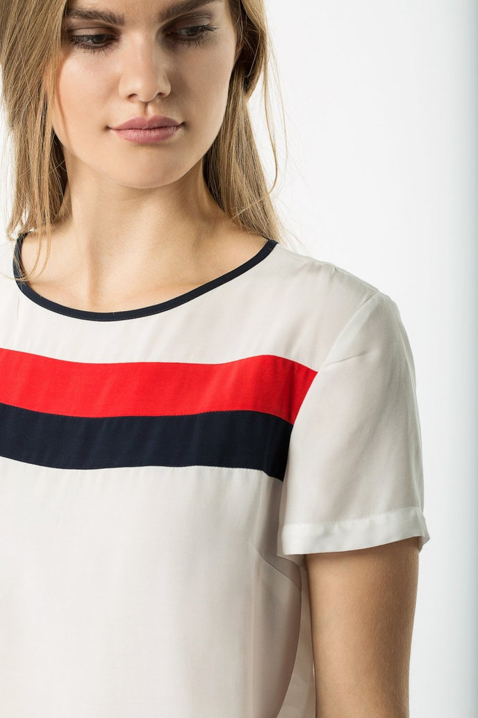 TOMMY HILFIGER JOSIE TOP SS biele