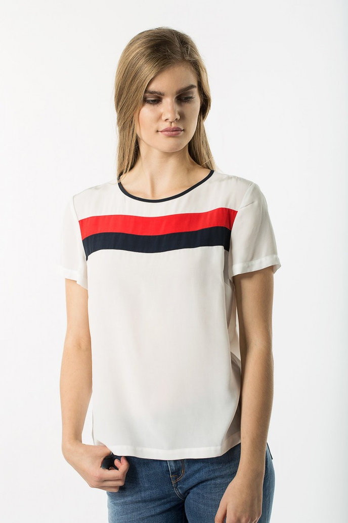 TOMMY HILFIGER JOSIE TOP SS biele