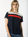 TOMMY HILFIGER JOSIE TOP SS modré