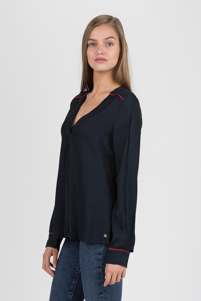 HERMOSA BLOUSE LS tmavomodrá