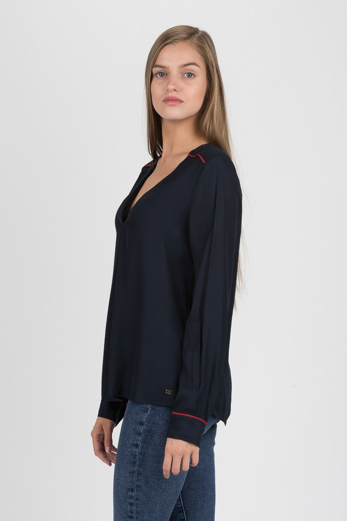 HERMOSA BLOUSE LS tmavomodrá