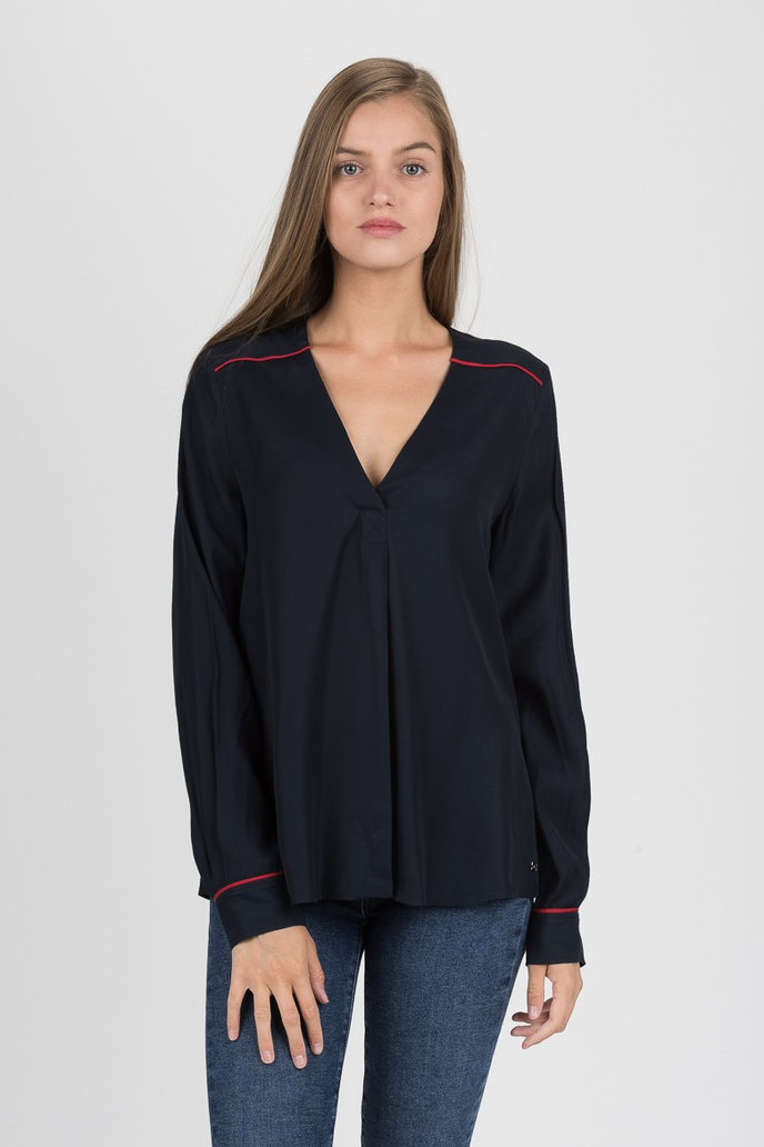 HERMOSA BLOUSE LS tmavomodrá