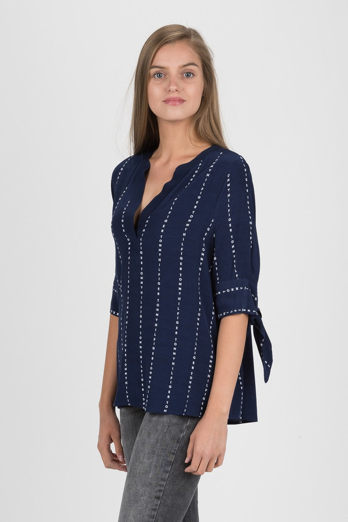 FALLEEN BLOUSE 3/4 SLV tmavomodrá