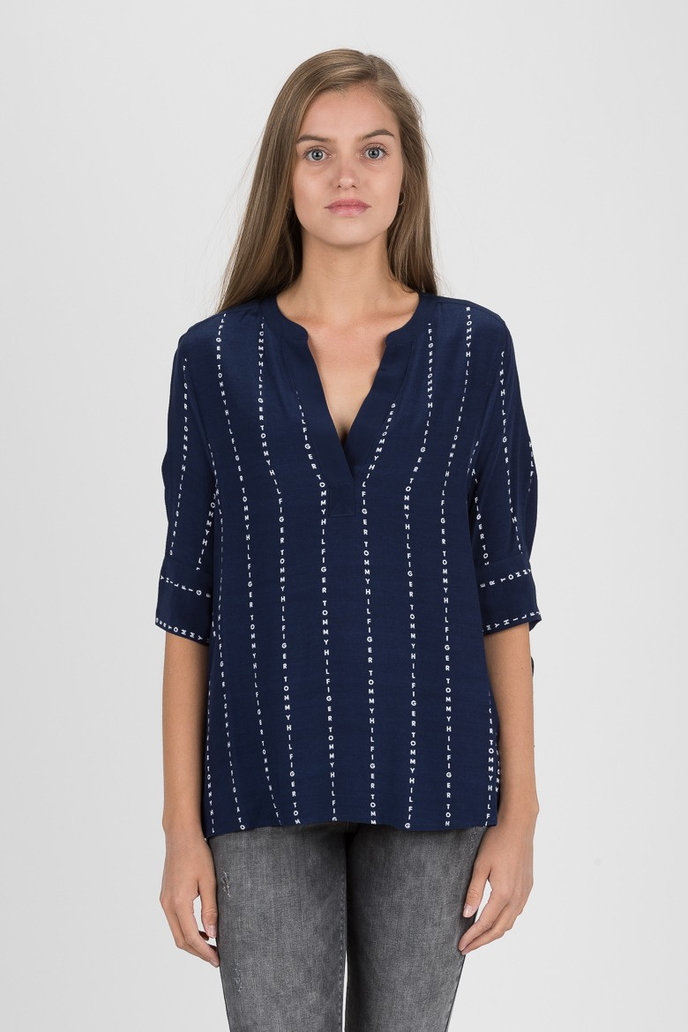 FALLEEN BLOUSE 3/4 SLV tmavomodrá