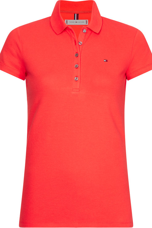 Polo tričko - SHORT SLEEVE SLIM POLO oranžové