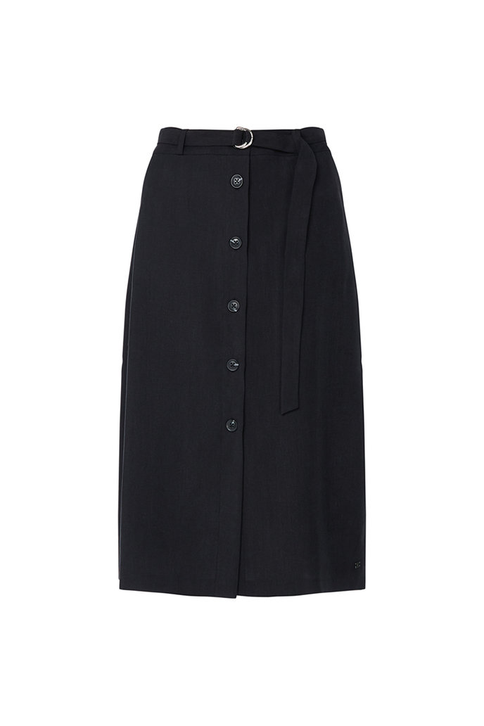 TENCEL TWILL SKIRT čiernej farby