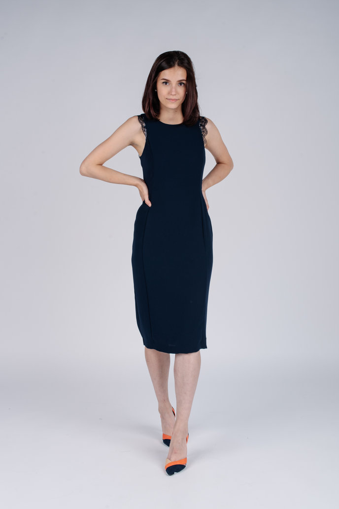 OC BODYCON DRESS NS tmavomodrej farby