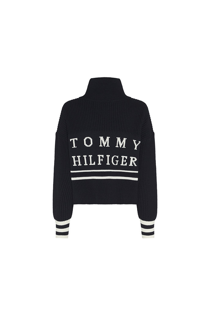 VARSITY HIGH-NK SWEATER LS čierny