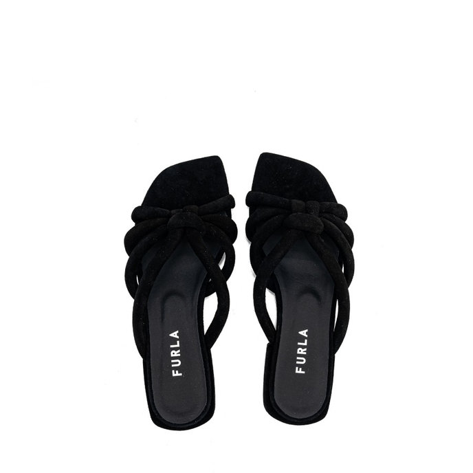 FURLA ESSENTIAL SANDAL T. 20 - CAMOSCIO čierne